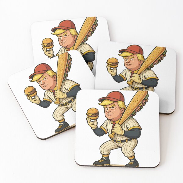 Item preview, Donard The Sandwich Guy Baseball Player with Giant Sub and Burger - Funny Retro Food Sports Cartoon Character Art Print designed and sold by zevorgue.
