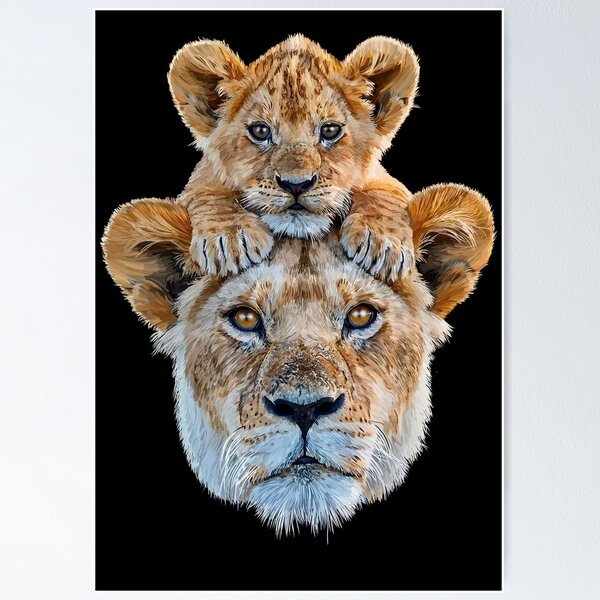 Item preview, Lioness with lion cub designed and sold by sibosssr.