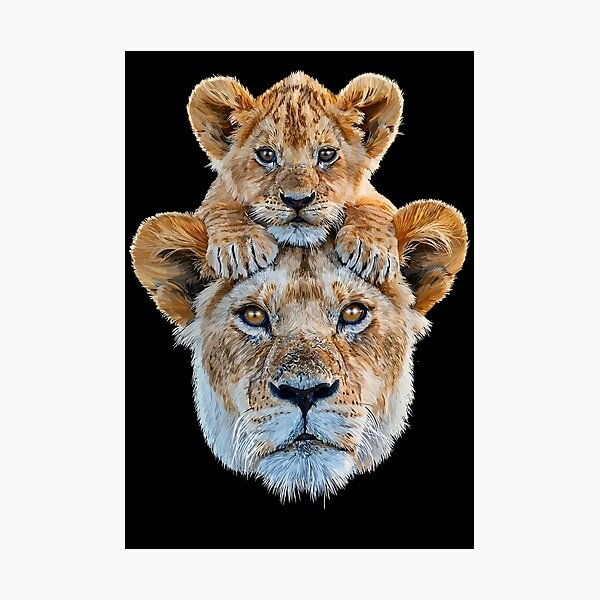 Item preview, Lioness with lion cub designed and sold by sibosssr.