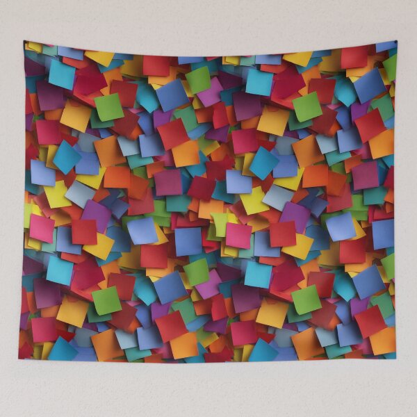 Item preview, Origami Confetti Pattern – Colorful Paper Squares Party Design designed and sold by casualnature.