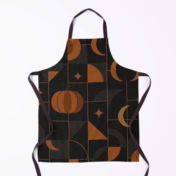 Item preview, Midnight Harvest – Geometric Pumpkin Pattern designed and sold by Zenvo.