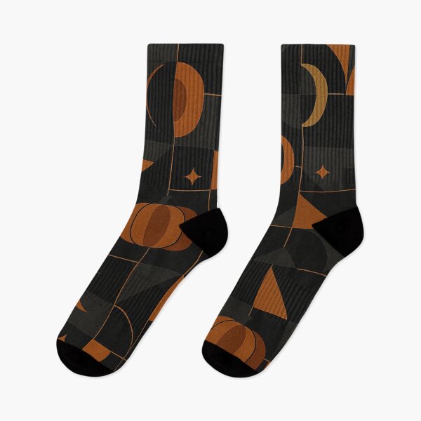 Item preview, Midnight Harvest – Geometric Pumpkin Pattern designed and sold by Zenvo.