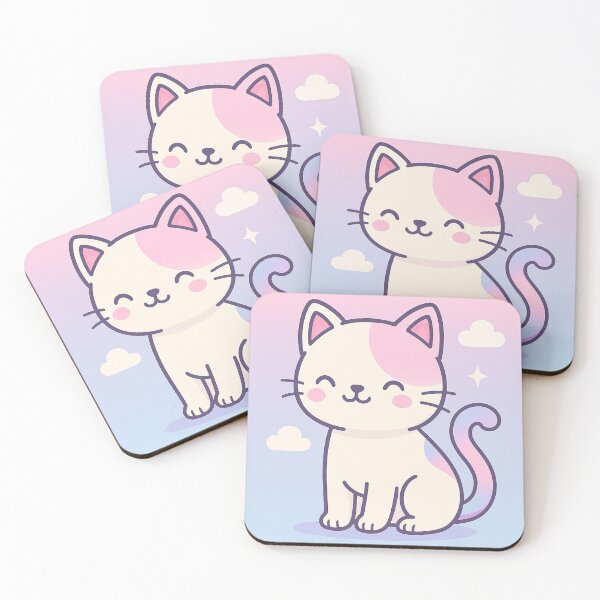 Item preview, Pastel Cat – Kawaii Rainbow Kitty Art designed and sold by GolabMagic.