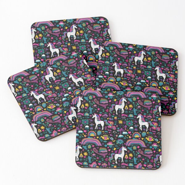 Item preview, Unicorn positive kids pattern rainbow and flowers background designed and sold by SmileshareShop.
