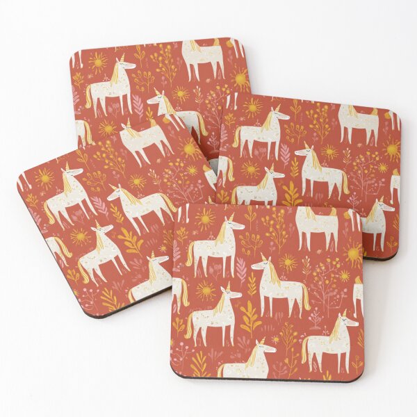 Item preview, Unicorn positive kids pattern red background designed and sold by SmileshareShop.
