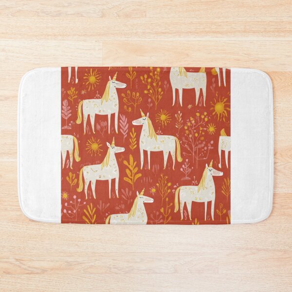 Item preview, Unicorn positive kids pattern red background designed and sold by SmileshareShop.