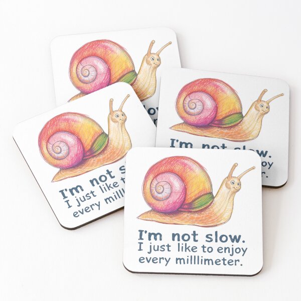 Item preview, Cute Colorful Snail with Funny Slow-Life Quote designed and sold by AndrewYoko.