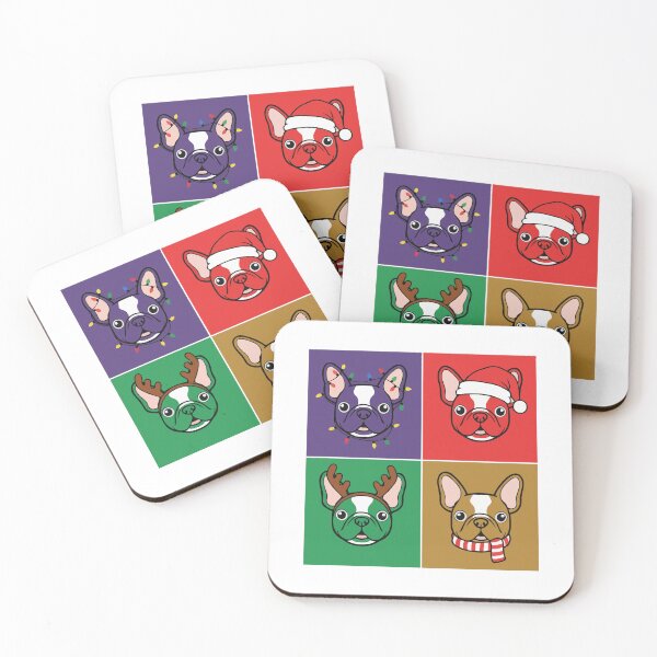 Item preview, Pop Art Christmas French Bulldog – Colorful Holiday Dog Lover designed and sold by The Real Life Symphony.