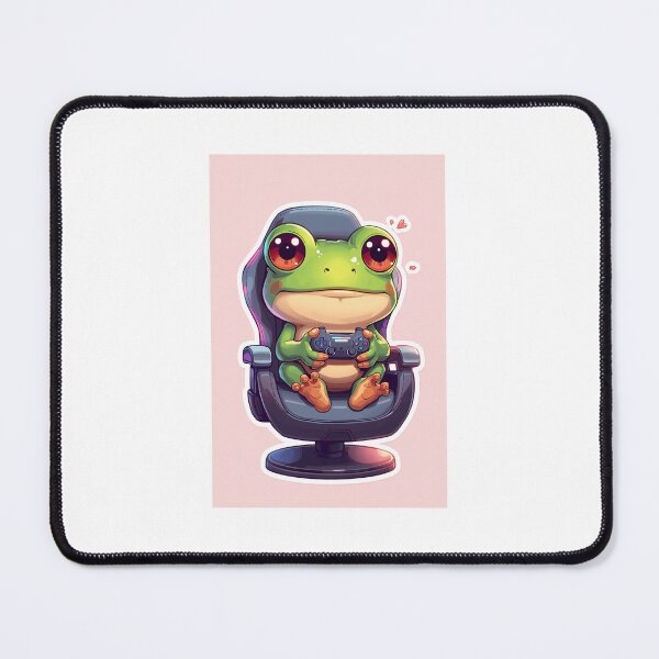 Item preview, Gamer Frog – Cute Frog Playing Video Games Sticker designed and sold by EdgeFlow.