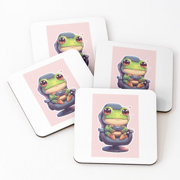 Item preview, Gamer Frog – Cute Frog Playing Video Games Sticker designed and sold by EdgeFlow.