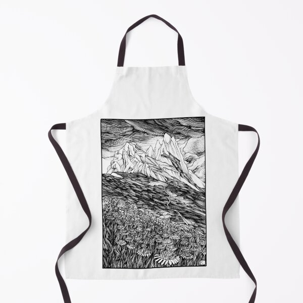 Item preview, Mountain Landscape Ink Drawing designed and sold by VesperyThings.