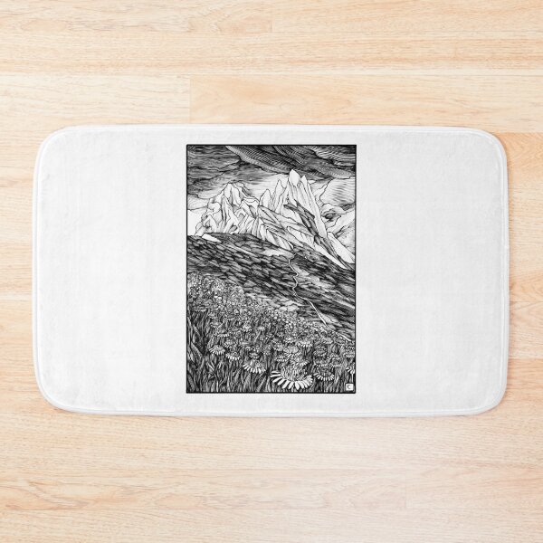 Item preview, Mountain Landscape Ink Drawing designed and sold by VesperyThings.