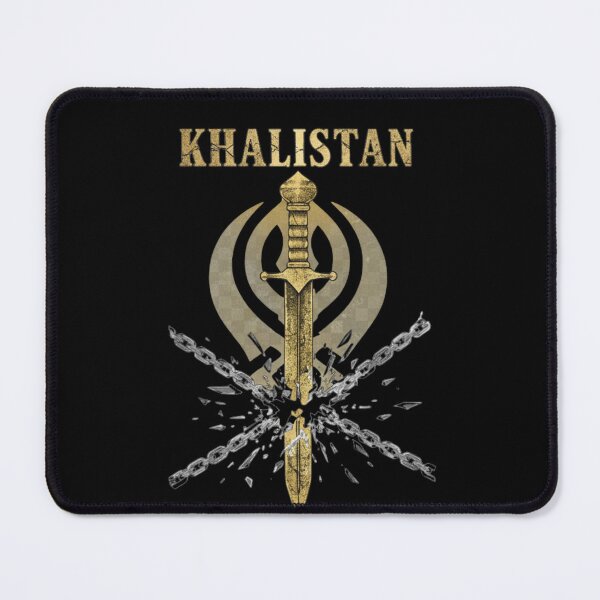 Item preview, Golden Sword & Khanda Symbol Khalistan – Broken Chains Sikh-Inspired Graphic Art designed and sold by SinghMerchUniverse.