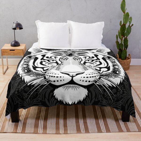 Item preview, Black & White Jeweled Face Tiger designed and sold by DesignsByPrnces.