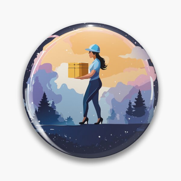Item preview, Woman Courier at Sunset Forest designed and sold by RitaStudio.