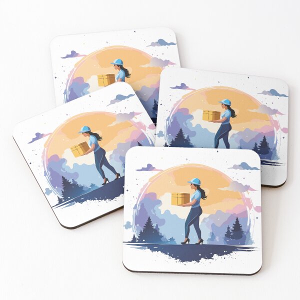 Item preview, Woman Courier at Sunset Forest designed and sold by RitaStudio.