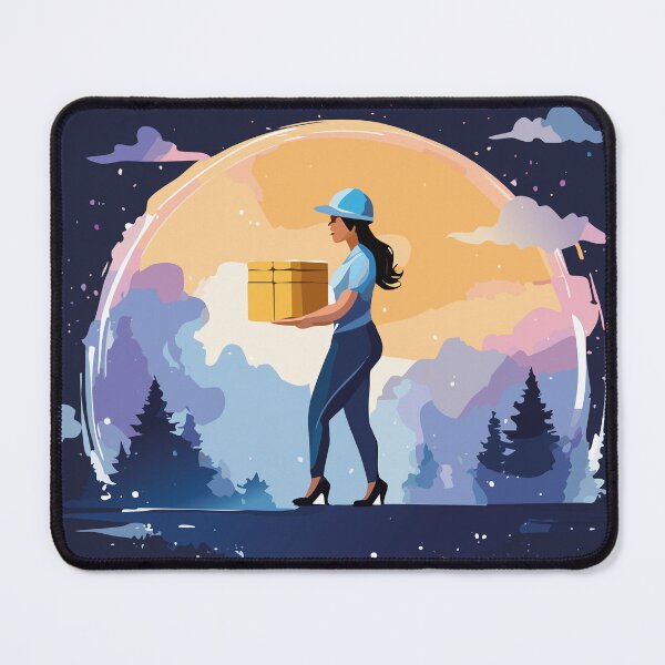 Item preview, Woman Courier at Sunset Forest designed and sold by RitaStudio.