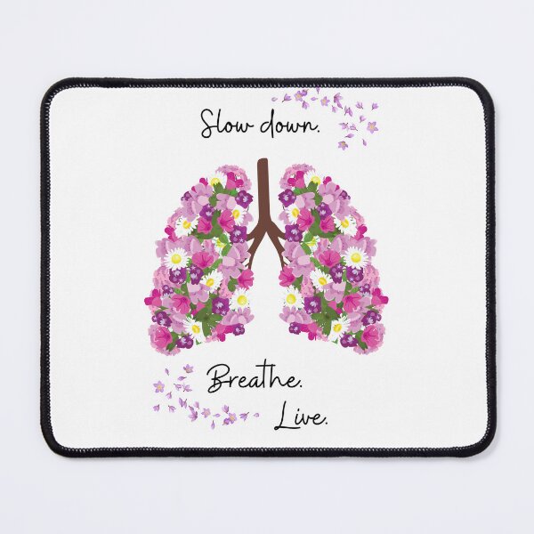 Item preview, Floral Lungs – Slow Down, Breathe, Live Inspirational Design designed and sold by marta-print.
