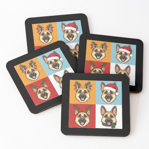 Item preview, Pop Art Christmas German Shepherd – Colorful Holiday Dog Lover designed and sold by The Real Life Symphony.