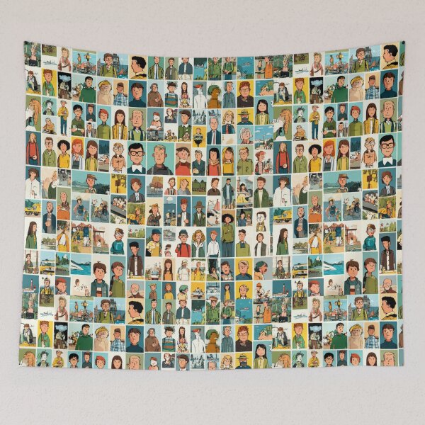 Item preview, People of the World – Illustrated Mosaic Characters designed and sold by casualnature.