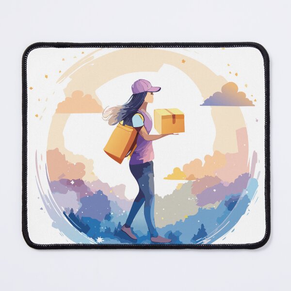 Item preview, Pastel Woman Delivery Scene designed and sold by RitaStudio.