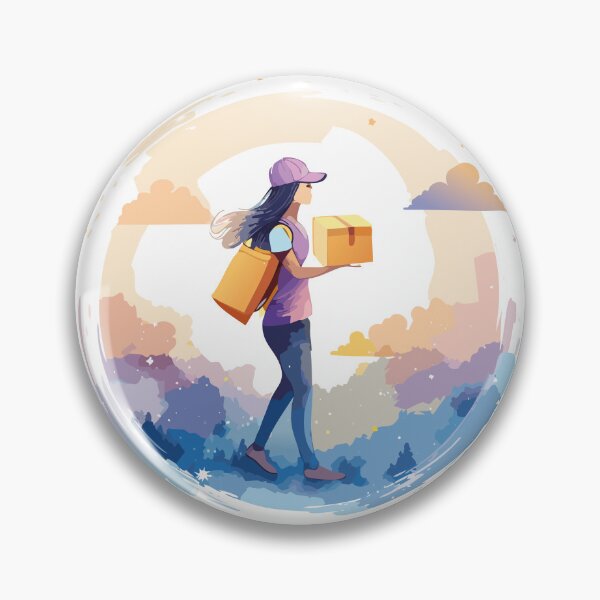 Item preview, Pastel Woman Delivery Scene designed and sold by RitaStudio.
