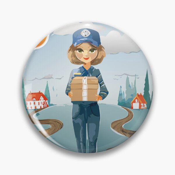 Item preview, Female Courier on Scenic Road designed and sold by RitaStudio.