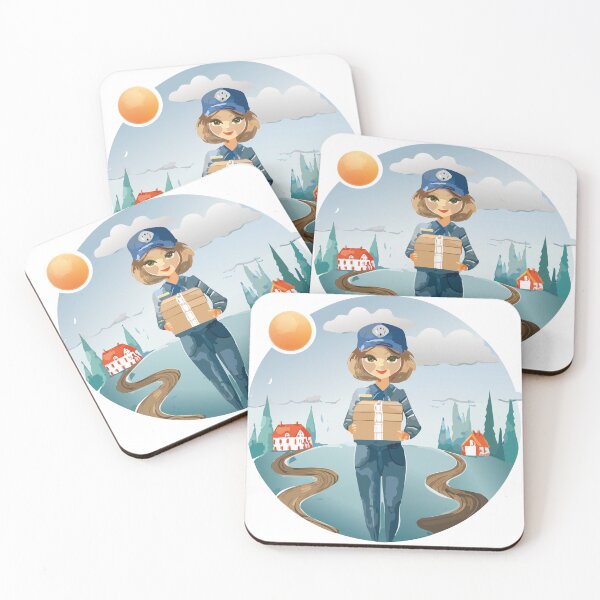 Item preview, Female Courier on Scenic Road designed and sold by RitaStudio.