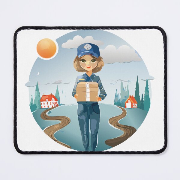 Item preview, Female Courier on Scenic Road designed and sold by RitaStudio.