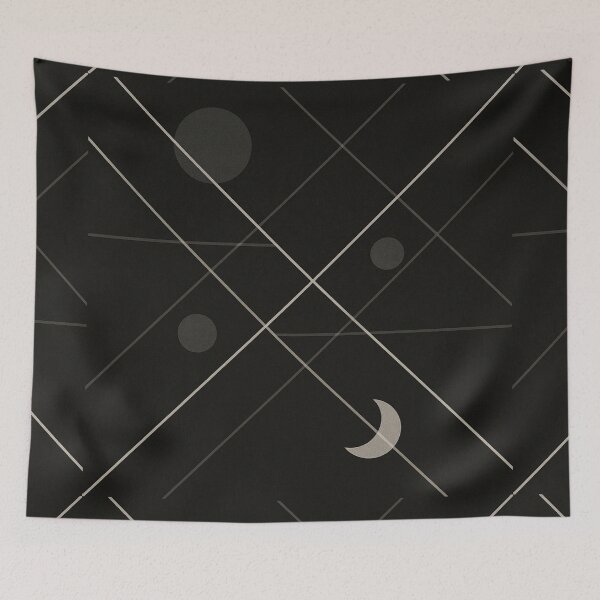 Item preview, Lunar Lines – Minimal Cosmic Geometry designed and sold by Zenvo.