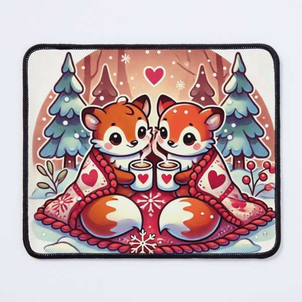 Item preview, Cute Foxes Love Heart Scene designed and sold by icyani2024.