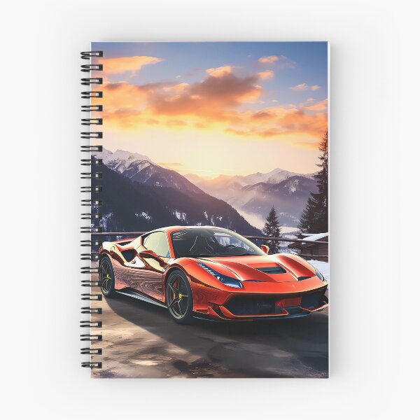 Item preview, Vivid Red Sports Coupe At Sunrise In Mountain Valley designed and sold by RevUpDesign.