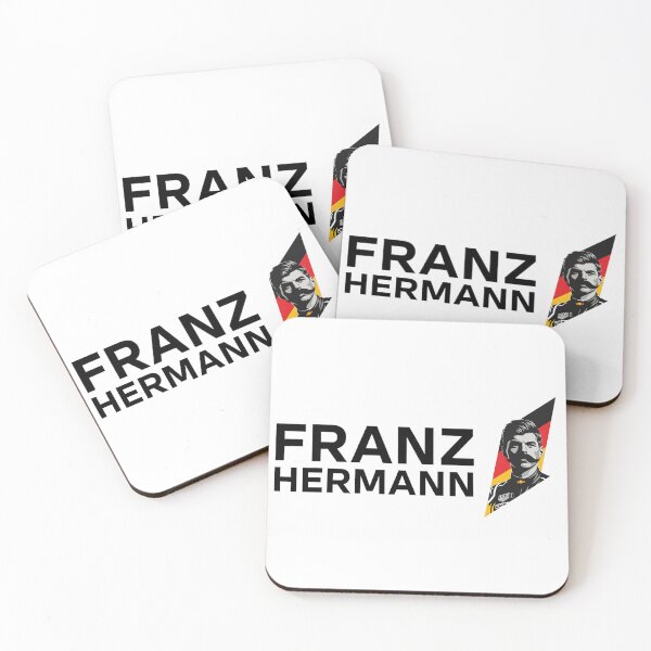 Item preview, Franz Hermann F1 Art - Illustrated Portrait with German Flag Burst | Motorsport Design designed and sold by Studio F1Grid.