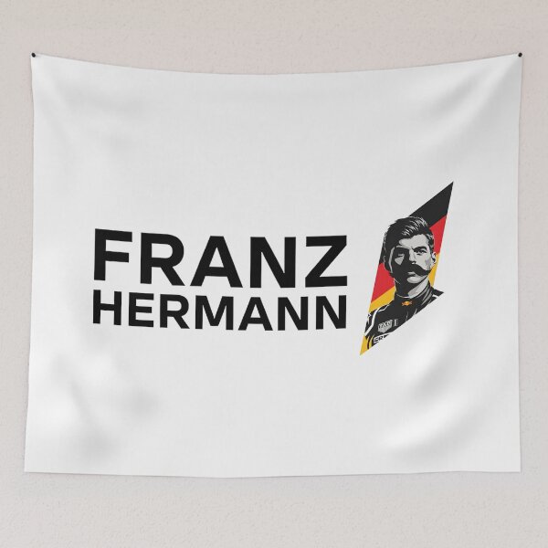Item preview, Franz Hermann F1 Art - Illustrated Portrait with German Flag Burst | Motorsport Design designed and sold by Studio F1Grid.