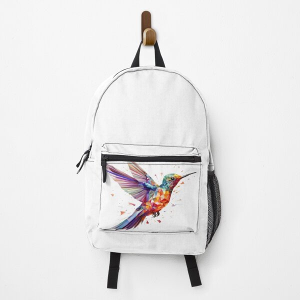 Item preview, Geometric Hummingbird – Colorful Polygon Bird Art designed and sold by AvanasShop.