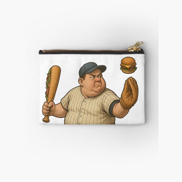 Item preview, Sandwich Guy Baseball Batter - Funny Food Sports Cartoon Character with Sub Bat and Burger Glove Vintage Art designed and sold by zevorgue.