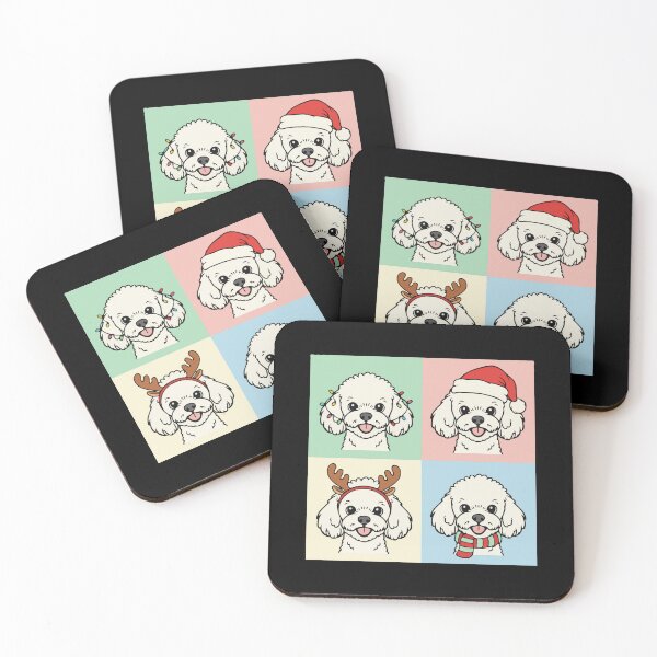 Item preview, Pop Art Christmas Teacup Poodle – Colorful Holiday Dog Lover designed and sold by The Real Life Symphony.