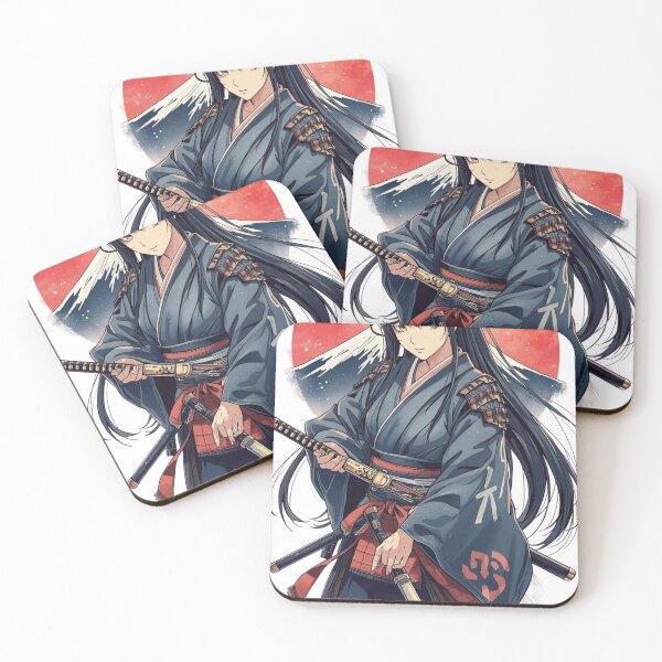Item preview, Samurai Woman – Elegant Japanese Warrior Art designed and sold by TokyoView.