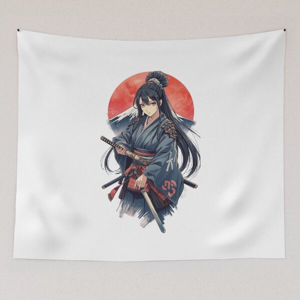 Item preview, Samurai Woman – Elegant Japanese Warrior Art designed and sold by TokyoView.