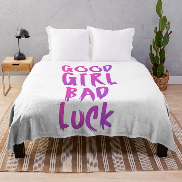 Item preview, Good Girl, Bad Luck – Bold Pink Statement Typography designed and sold by Karim-Karem.