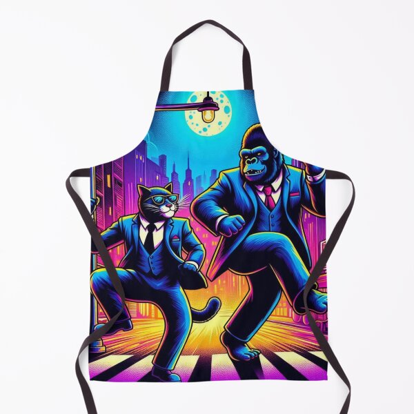 Item preview, Neon Cat & Gorilla Dance Party designed and sold by Dogandesighn.