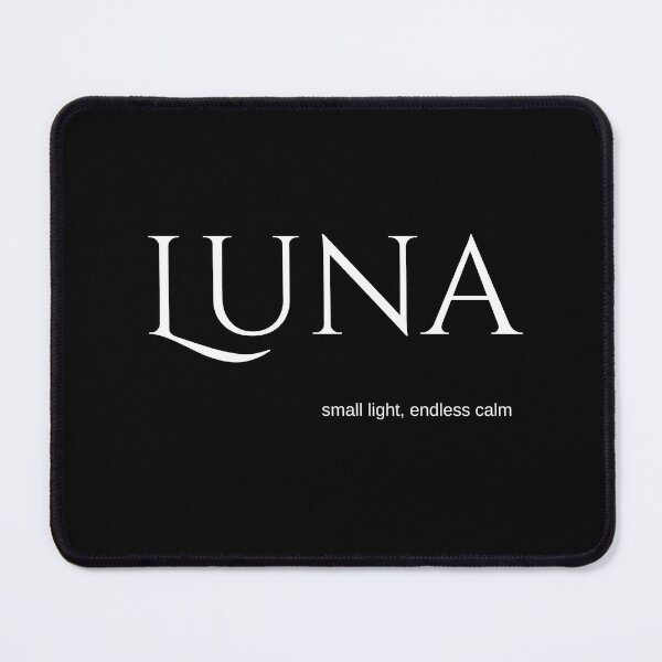 Item preview, Luna – Black Minimalist Name Art | Small Light, Endless Calm designed and sold by baskamade.