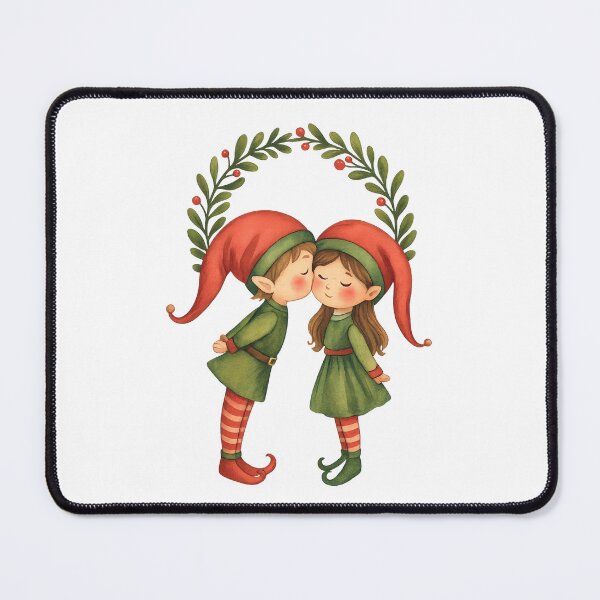 Item preview, Elves under mistletoe designed and sold by CrisC00l.