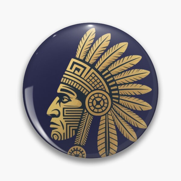 Item preview, A golden Aztec tribal chief designed and sold by 123ks.