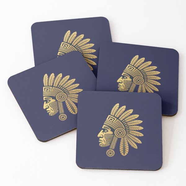 Item preview, A golden Aztec tribal chief designed and sold by 123ks.