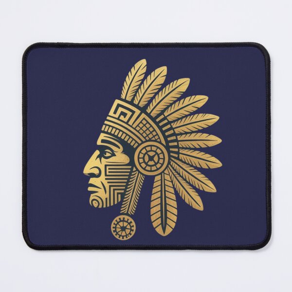 Item preview, A golden Aztec tribal chief designed and sold by 123ks.