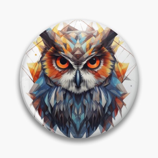 Item preview, Geometric Owl – Colorful Polygon Art Design designed and sold by AvanasShop.