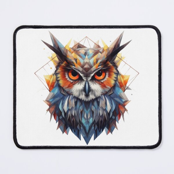 Item preview, Geometric Owl – Colorful Polygon Art Design designed and sold by AvanasShop.