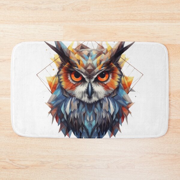 Item preview, Geometric Owl – Colorful Polygon Art Design designed and sold by AvanasShop.