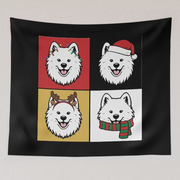Item preview, Pop Art Christmas Samoyed – Colorful Holiday Dog Lover designed and sold by The Real Life Symphony.
